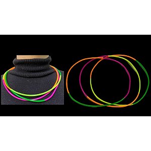 COLAR NEON LUZ NEGRA C/10