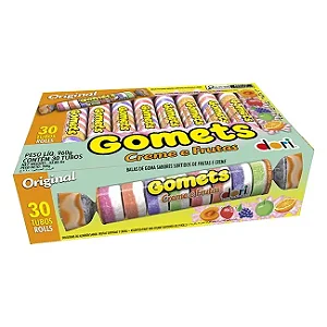 BALA GOMA GOMETS TUBO C/30 CREME FRUTAS - DORI