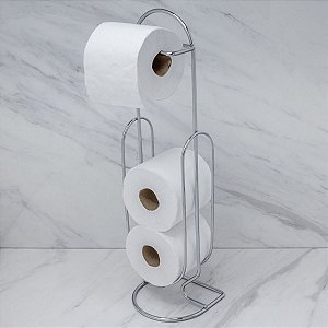 PORTA PAPEL HIGIENICO CROMADO 3 ROLOS