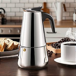 CAFETEIRA ITALIANA INOX PARA 6 XICARAS