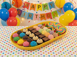 BANDEJA OVAL POP 22X13CM AMARELA - PRODUFEST