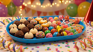 BANDEJA OVAL POP 22X13CM AZUL CLARO - PRODUFEST