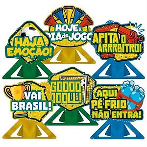 DECORACAO MESA COPA DO MUNDO C/6