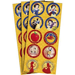 ADESIVO REDONDO BRANCA NEVE CLASSICA C/30