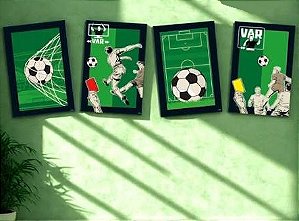 QUADRO DECORATIVO FUTEBOL C/4 - FESTCOLOR