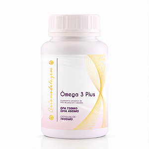 Ômega 3 Plus | EPA 720 mg + DHA 480 mg.