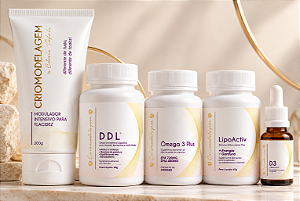 Combo 1 | LipoActiv + DDL Plus + Vitamina D3 + Ômega 3 + Creme Modulador