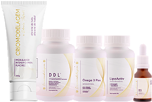 COMBO 1: LIPOACTIV + DDL + VIT D3 + ÔMEGA 3 + CREME MODULADOR