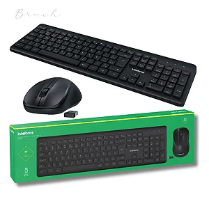 Kit Teclado e Mouse sem Fio CSI50 Preto Intelbras