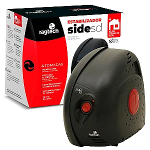 RAGTECH – Estabilizador Eletro Side SD 700VA (Para Eletrodomésticos em Geral) – 115V – 4 tomadas – Modelo 5417