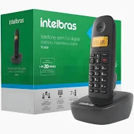 Telefone sem fio com identificador de chamadas, preto, TS2510, Intelbras