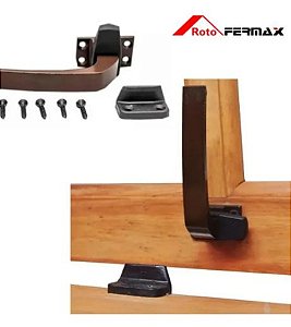 Fecho alavanca janela basculante maxim ar de madeira marrom FMA49
