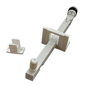 Trava limitadora vidro alvenaria janela basculante branca 20cm