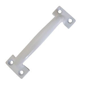 Puxador de aço para porta janela móveis Aliança branco 10cm