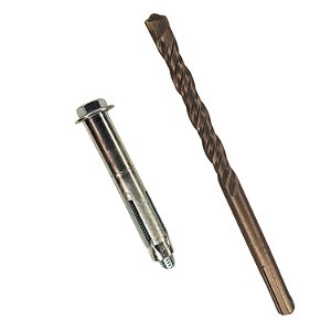 Chumbador parabolt 5/16x9cm 10 pçs e broca SDS Plus 12mm
