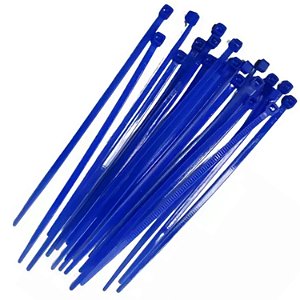 Abraçadeira de nylon fita Hellerman 2,5 x 200mm azul 100 Pç