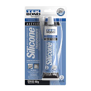 Silicone incolor para vedação janela box vidro 50g Tekbond