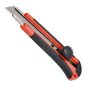 Estilete profissional lâmina 18mm cabo emborrachado Gadan
