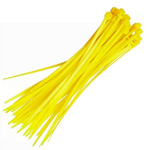Abraçadeira de nylon fita hellerman 2.5x200mm amarela com 100 Pçs