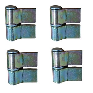 Dobradiça gonzo com aba N2 portão de ferro e aço Kit 4 peças