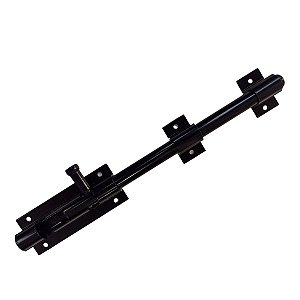 Ferrolho de alumínio para portas e portões cor preto com 20cm