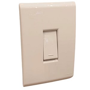 Interruptor simples com 1 tecla vertical Liz Tramontina cor branco