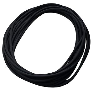 Cordão Tela Mosquiteiro Maciço Borracha 5mm Com 15 Metros Preto