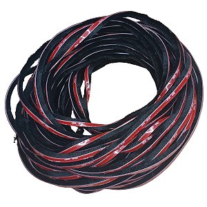 Veda fresta escova adesiva vedação porta janela 7x12 preta 20 metros