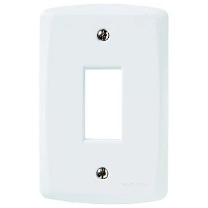 Espelho para interruptor ou tomada simples 4x2 Tramontina Lux Branco
