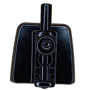 Trinco janela vidro temperado 1335 sem miolo polimero preto