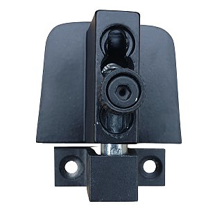 Trinco fecho janela vidro temperado 1335 sem miolo metal preto