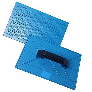 Desempenadeira corrugada para argamassa reboco de parede 22x34cm