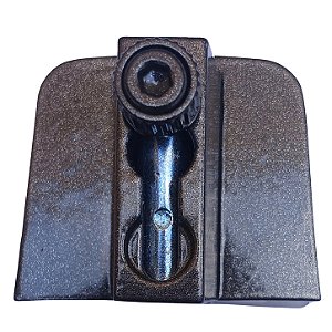 Trinco fecho janela vidro temperado 1335 sem miolo metal marrom