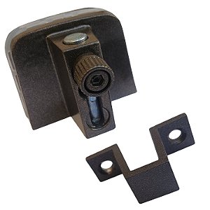 Trinco fecho janela vidro temperado 1335 completo metal marrom