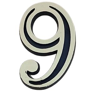 Numero para porta de apartamento colonial dourado 9