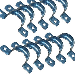 Abraçadeira tipo u 20mm 3/4 de aço para cano mangueira 10 pç