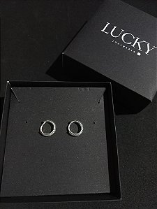 Argola Cravejada 12 mm