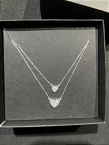 Colar Gargantilha Cravejada Coração