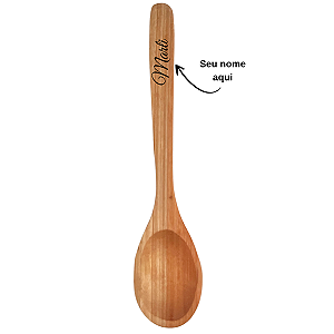 Colher De Pau Arroz Polenta e Molhos Personalizada