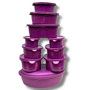 Kit 10 potes ovais de plástico Livre de BPA 100% Atóxico Make Plast Açai