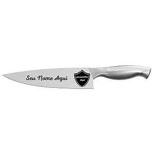 Faca Com Nome Time Logo Chef Tramontina Personalizada Sublime em Aço Inox 8
