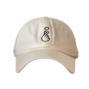 Boné Dad Hat - Coração Dorama - Off-white