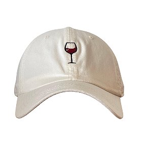 Boné Dad Hat - Taça de vinho - Off-white