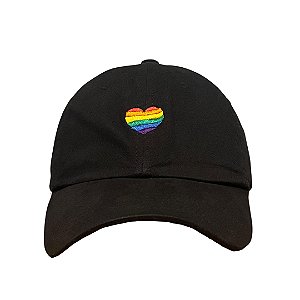 Boné Dad Hat - Coração - Preto