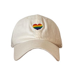 Boné Dad Hat - Coração - Off-white