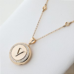 Círculo de Luz | Com Letra | Ouro 18k e Diamantes