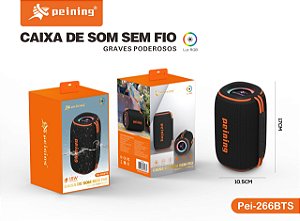 Caixa De Som Bluetooth 15W RGB Peining (PEI-266BTS)