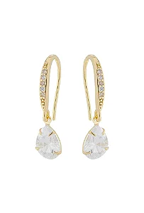 Brinco Gancho com Gota Cristal