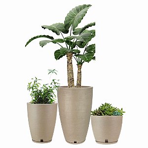 Vaso Cônico Pequeno Plástico 32x28cm - GOYAMA
