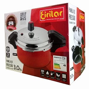 Panela de Pressão 3L Fechamento Externo Vermelha EIRILAR